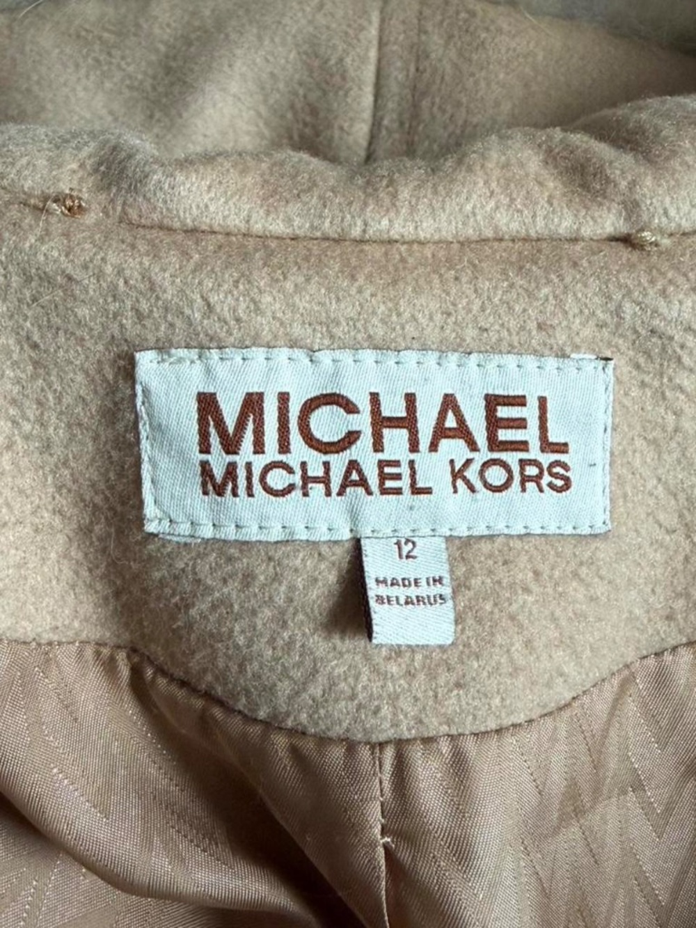 Tan Michael Kors fur coat - Picture 3 of 4